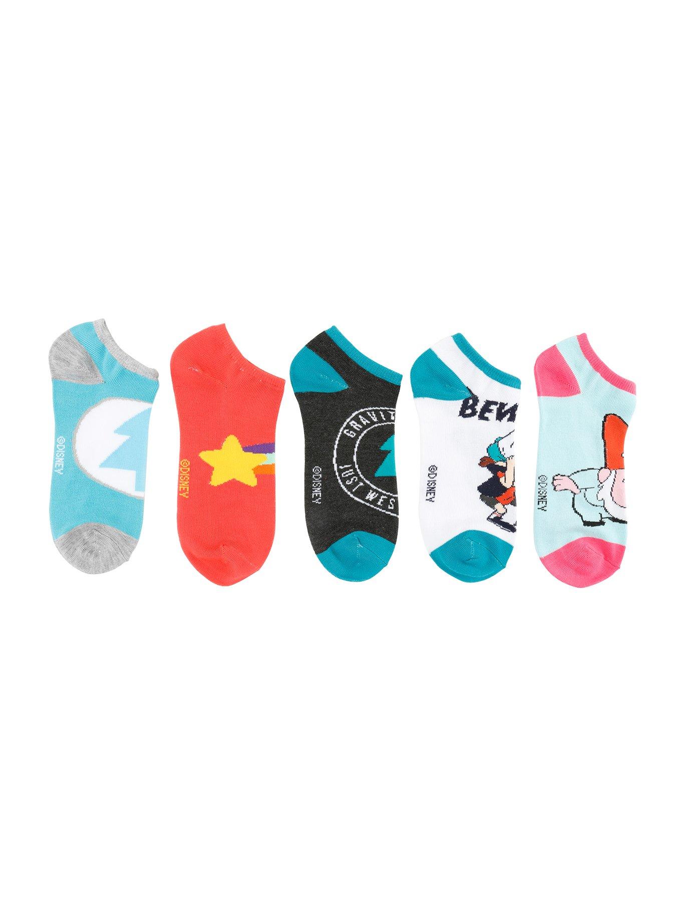 Disney Gravity Falls No-Show Socks 5 Pair, , hi-res