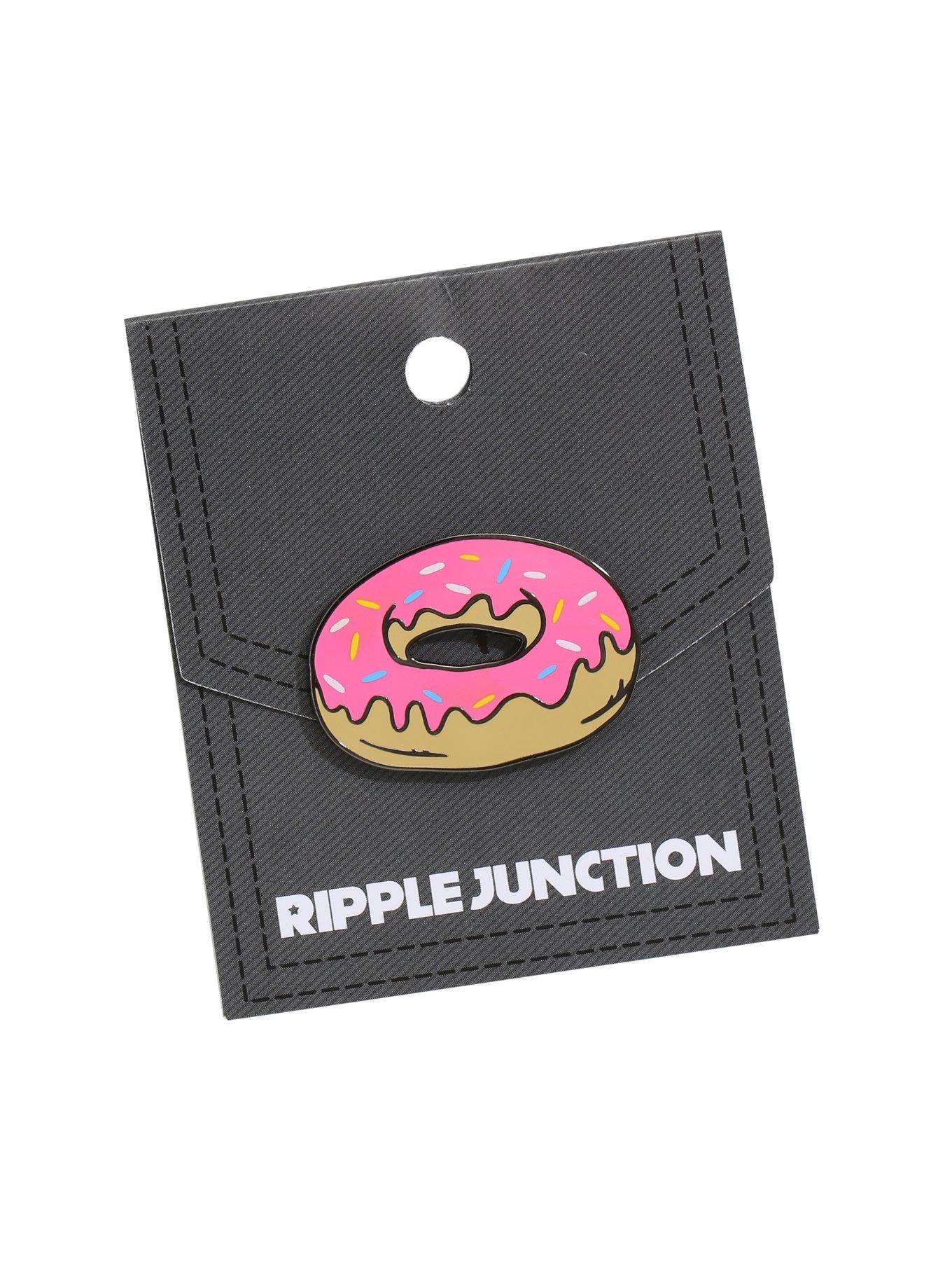 Pink Sprinkle Donut Enamel Pin, , hi-res