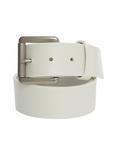 White Faux Leather Belt, , hi-res