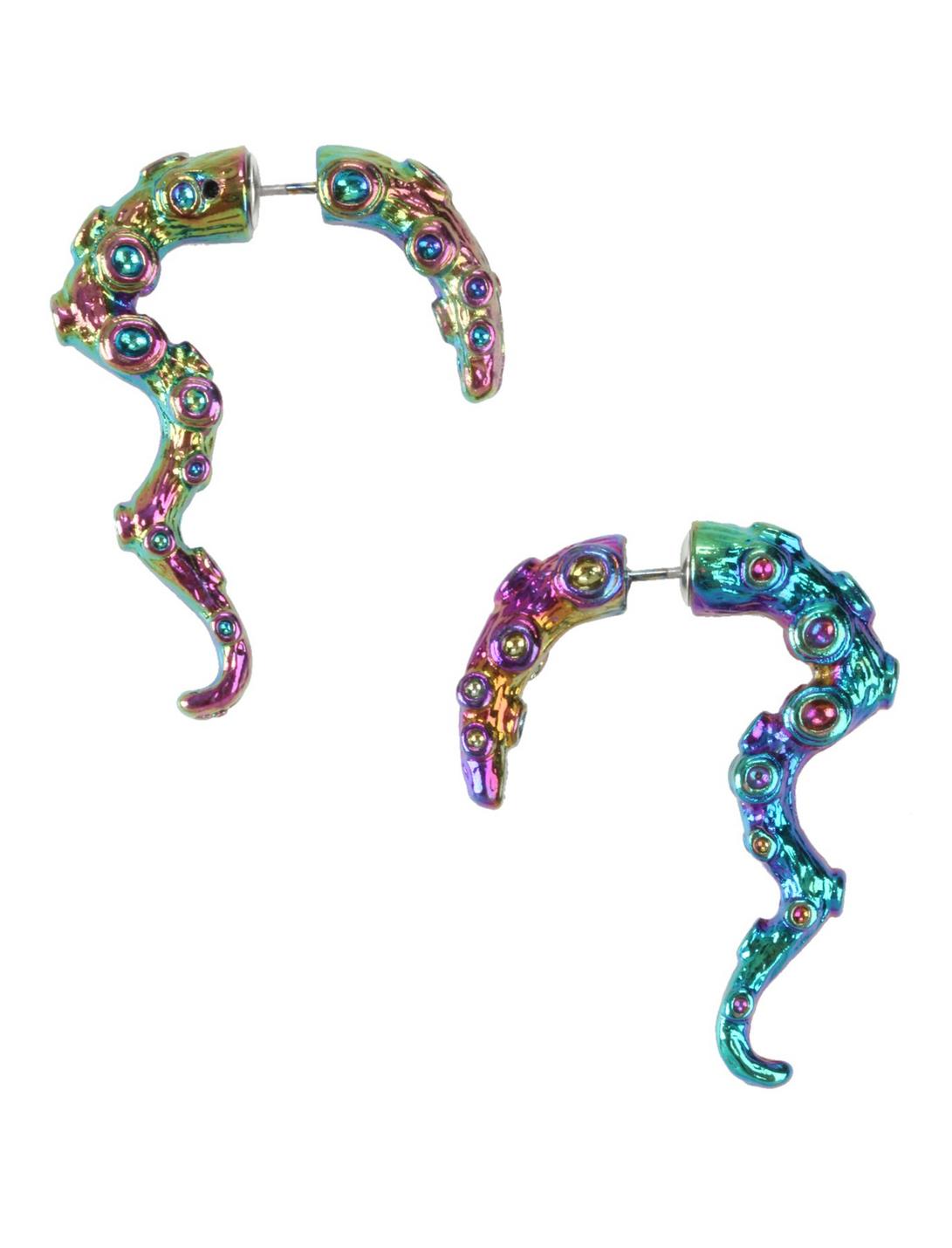 Blackheart Anodized Octopus Tunnel Earring 2 Pack, , hi-res