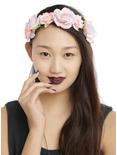 Blackheart Pink  & Purple Flower Stretchy Headband, , hi-res