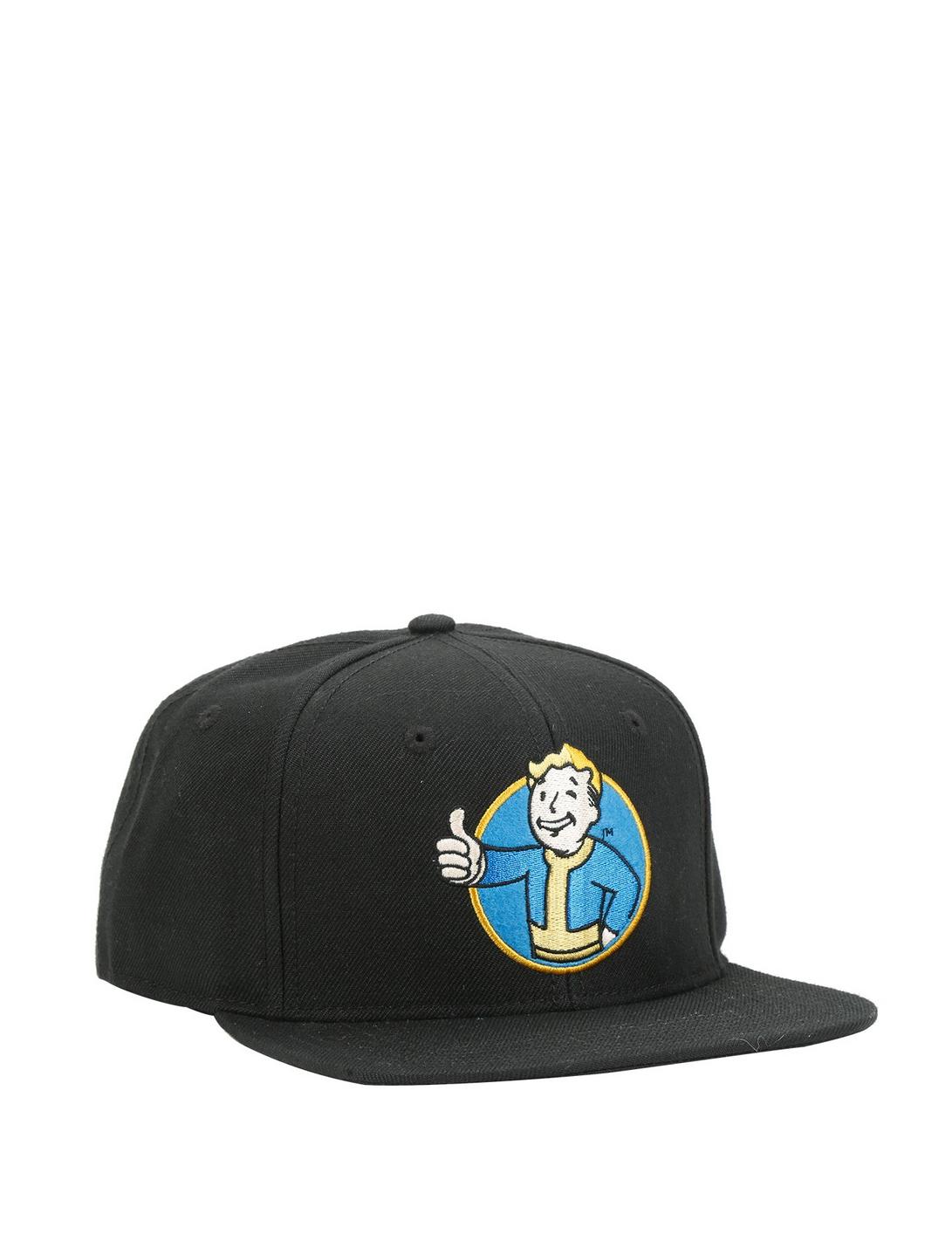 Fallout Vault Boy Black Crown Snapback Hat, , hi-res
