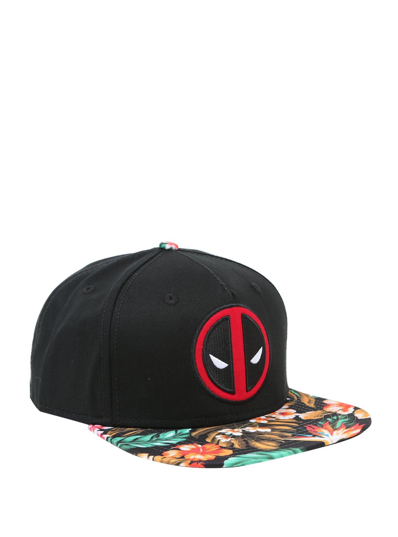 Marvel Deadpool Floral Sublimated Bill Snapback Hat, , hi-res