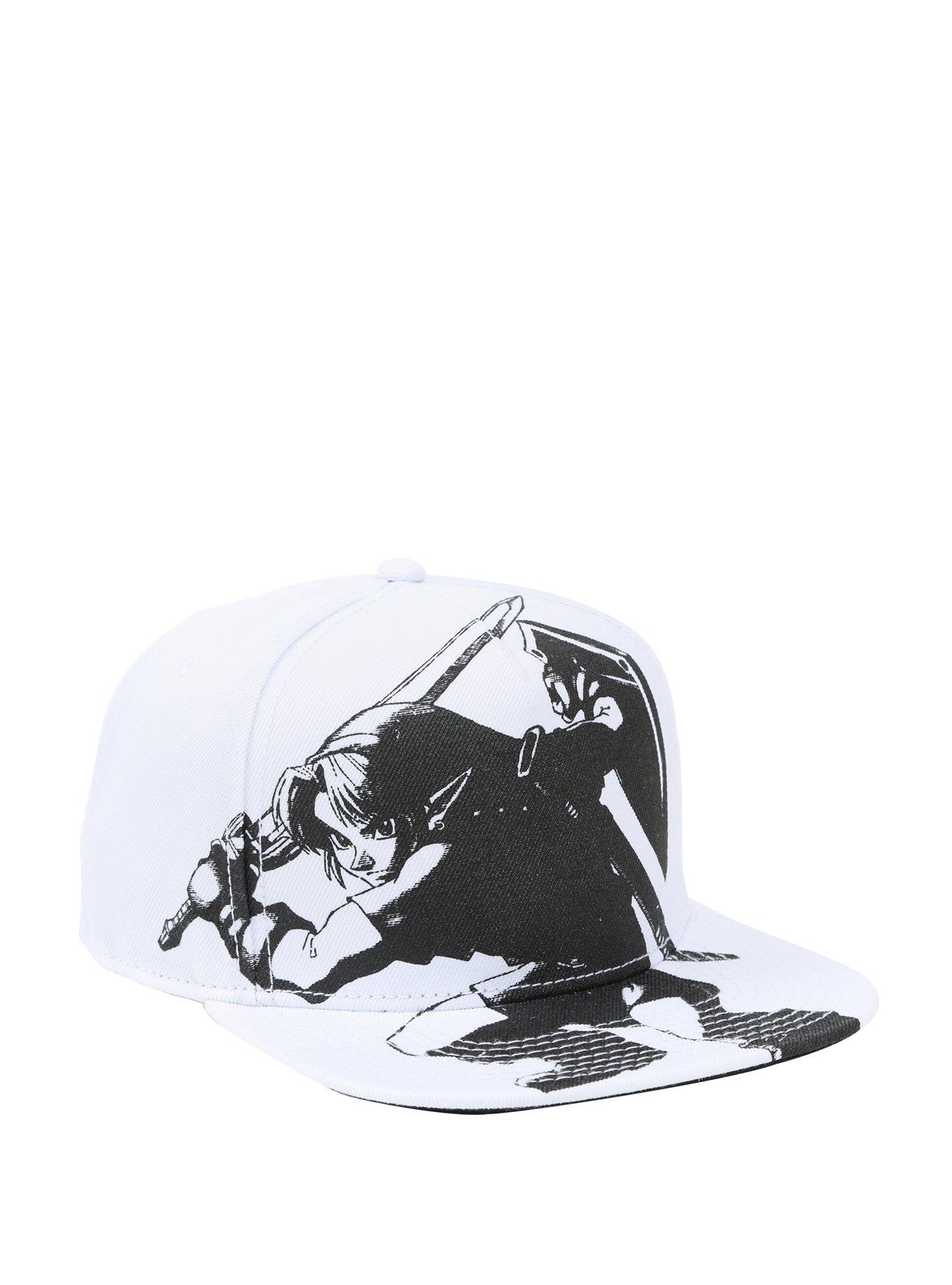 The Legend Of Zelda White Brushed Link Snapback Hat, , hi-res