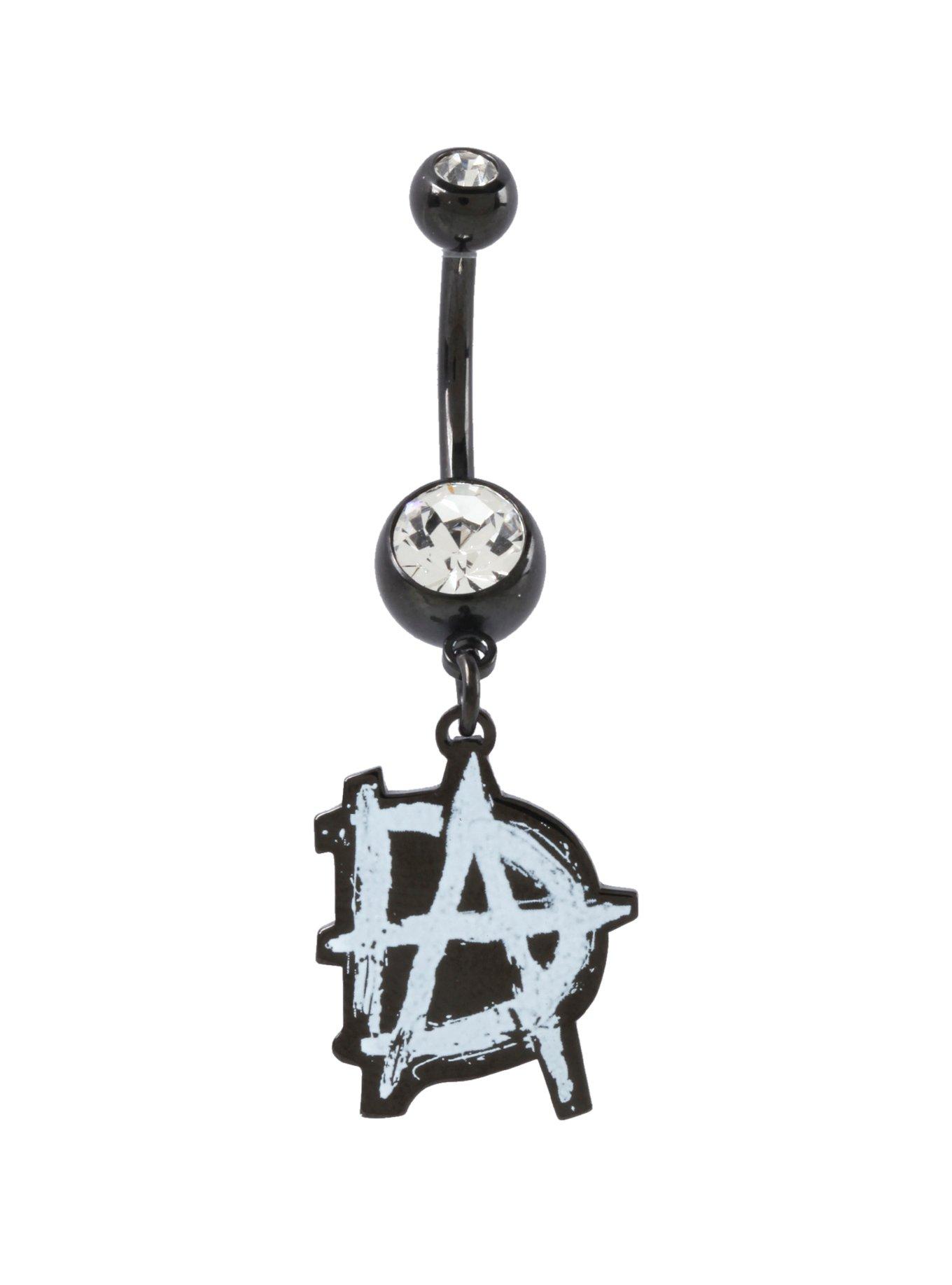 14G Steel WWE Dean Ambrose Navel Barbell, , hi-res