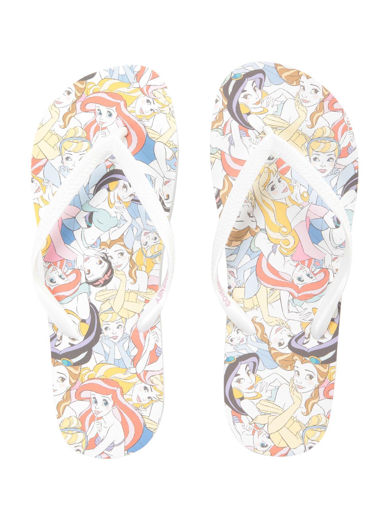 Disney Princesses Flip Flops, WHITE, hi-res