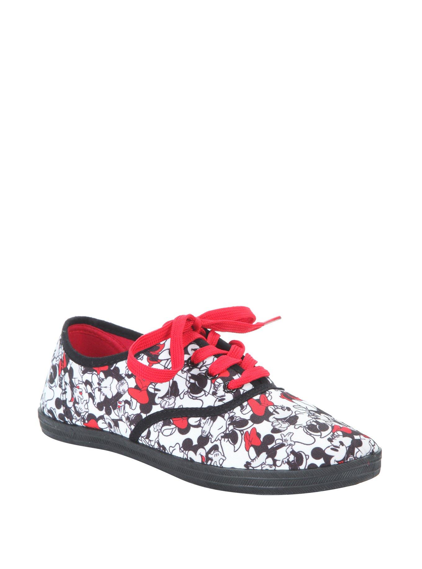 Disney Mickey & Minnie Mouse Lace-Up Sneakers, BLACK, hi-res