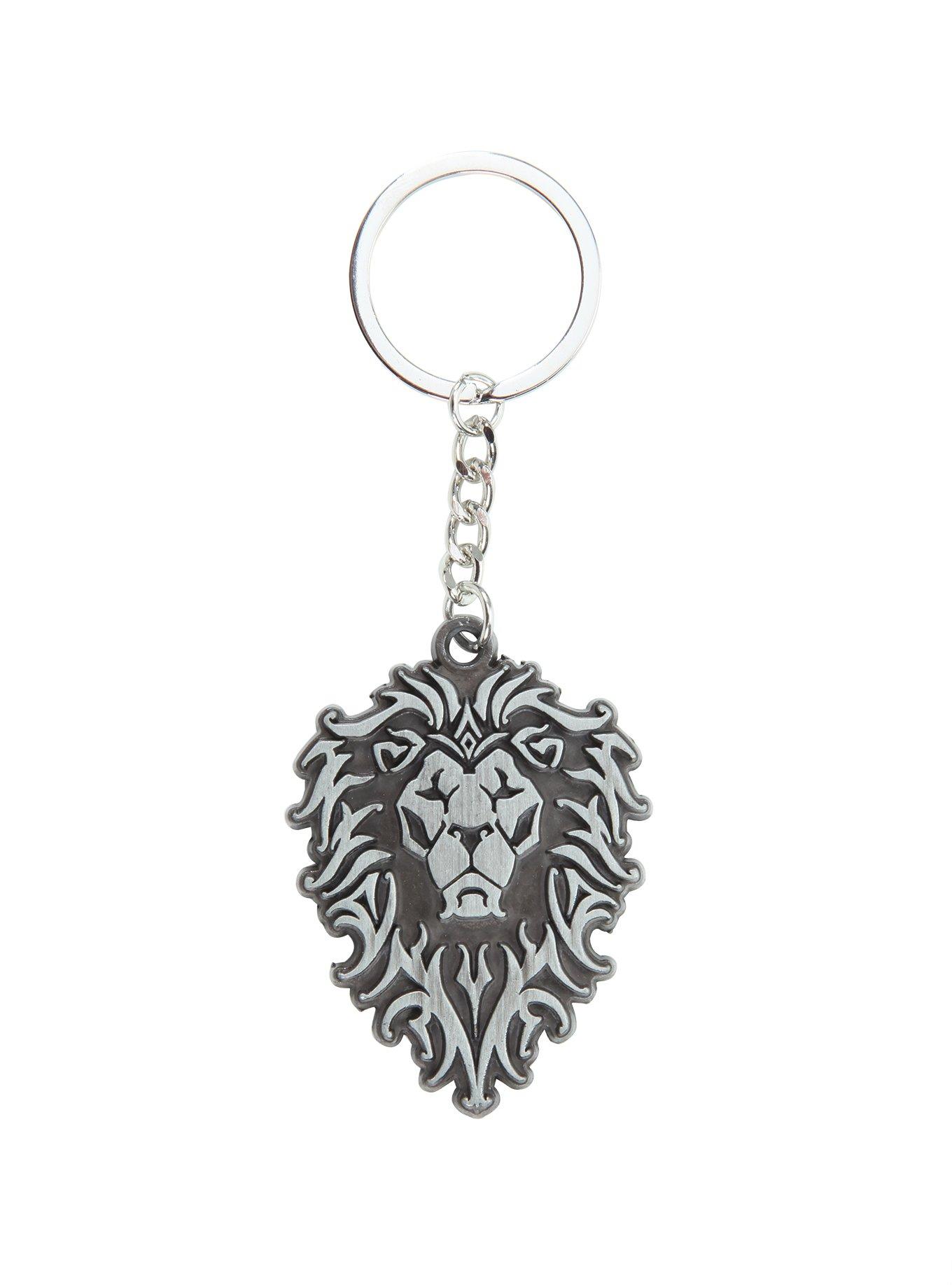 World Of Warcraft Alliance Logo Metal Key Chain, , hi-res