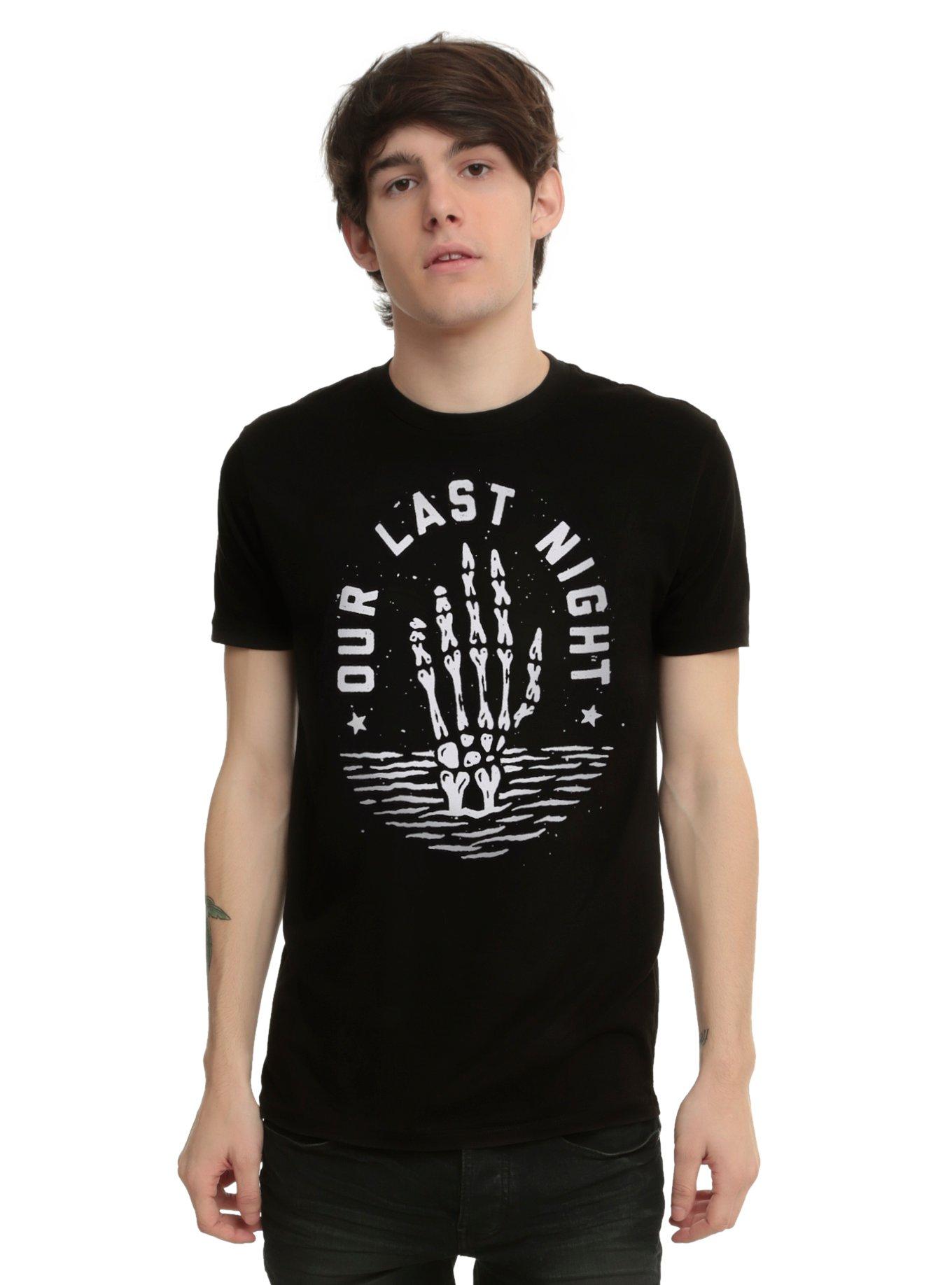 Our Last Night Skeleton Hand T-Shirt, , hi-res