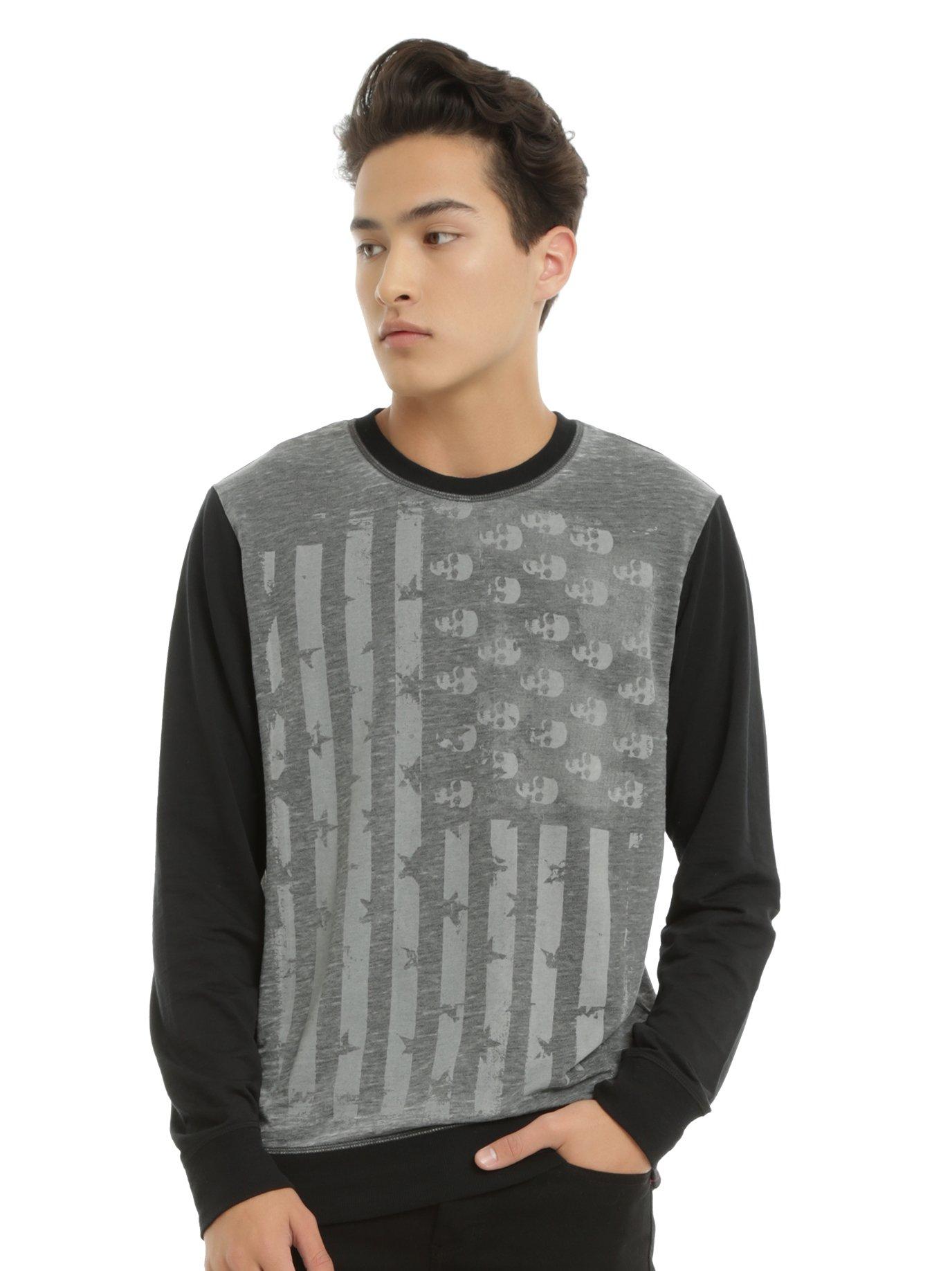 XXX RUDE Americana Burnout Crew Sweater, , hi-res