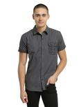 XXX RUDE Catacombs Contrast Pocket Short-Sleeved Woven Button-Up, MULTI, hi-res