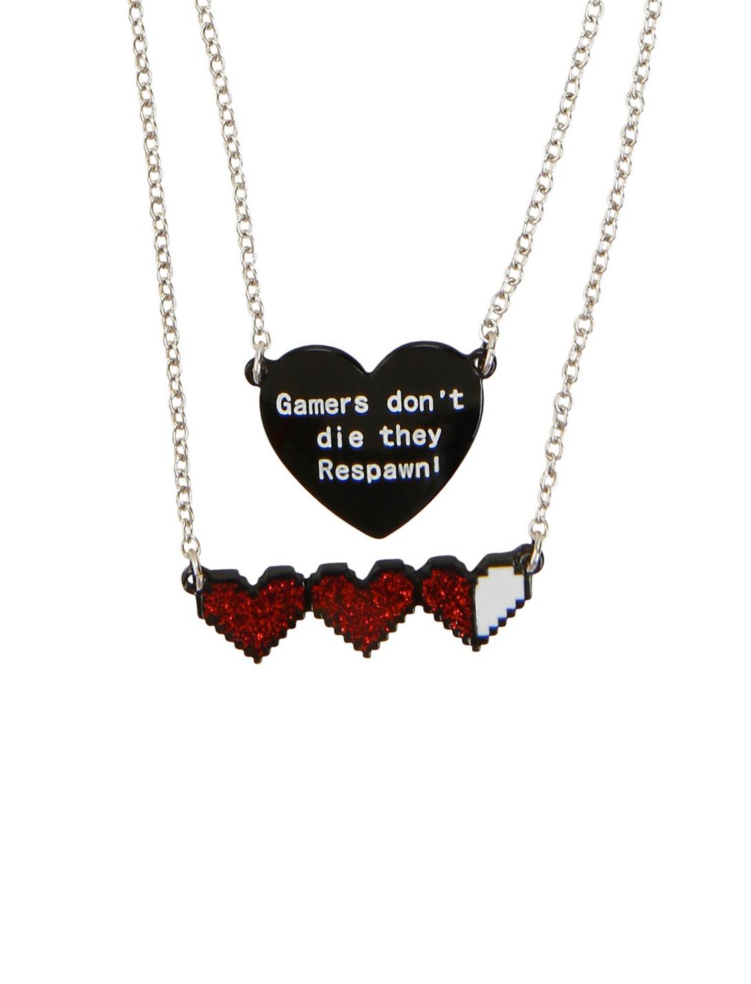 Blackheart Gamers Don't Die Layer Necklace, , hi-res