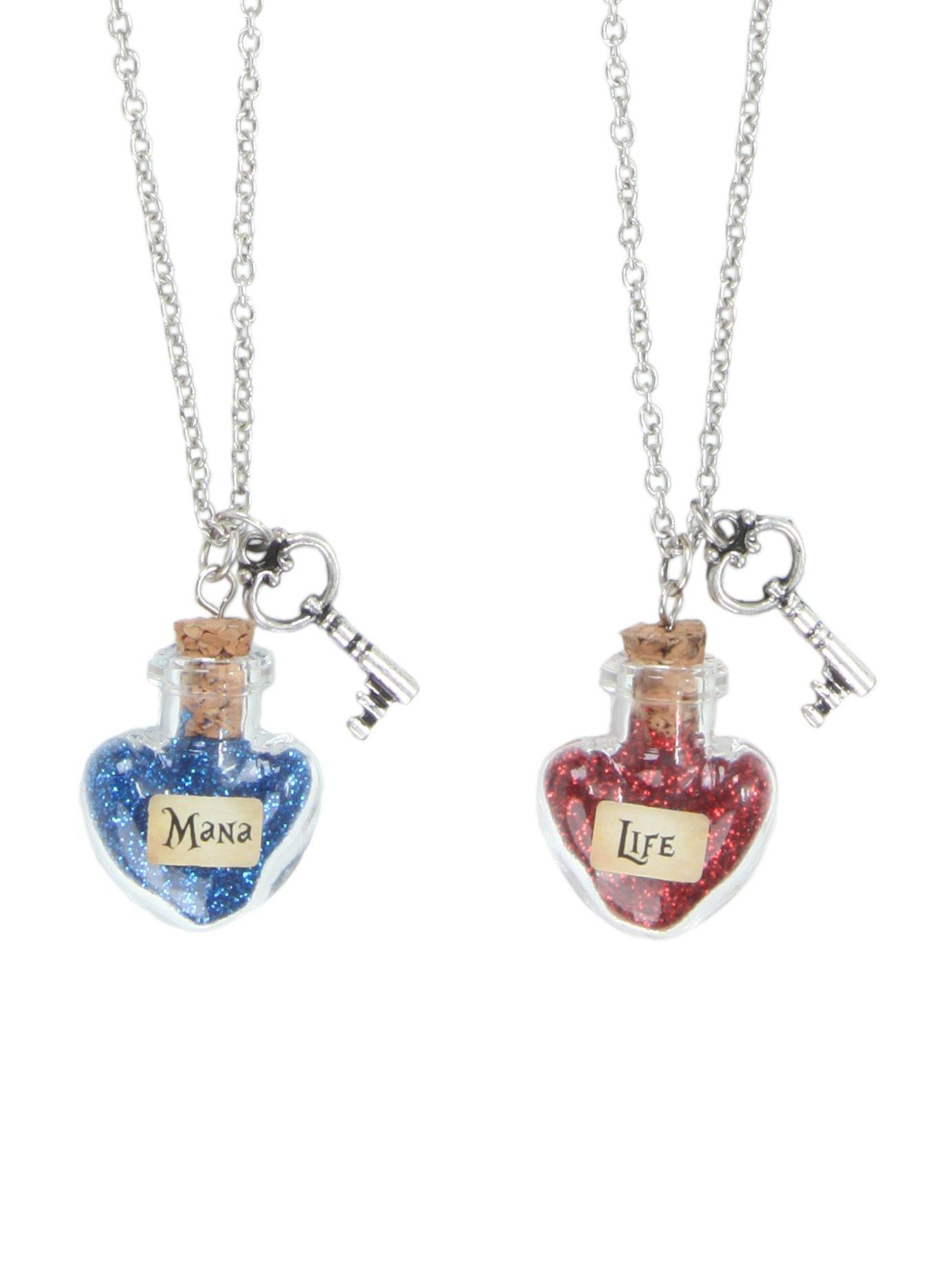 Blackheart Life & Mana Potion Necklace Set, , hi-res