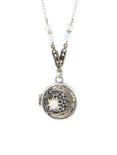 Blackheart Gold Moon & Opal Locket Necklace, , hi-res