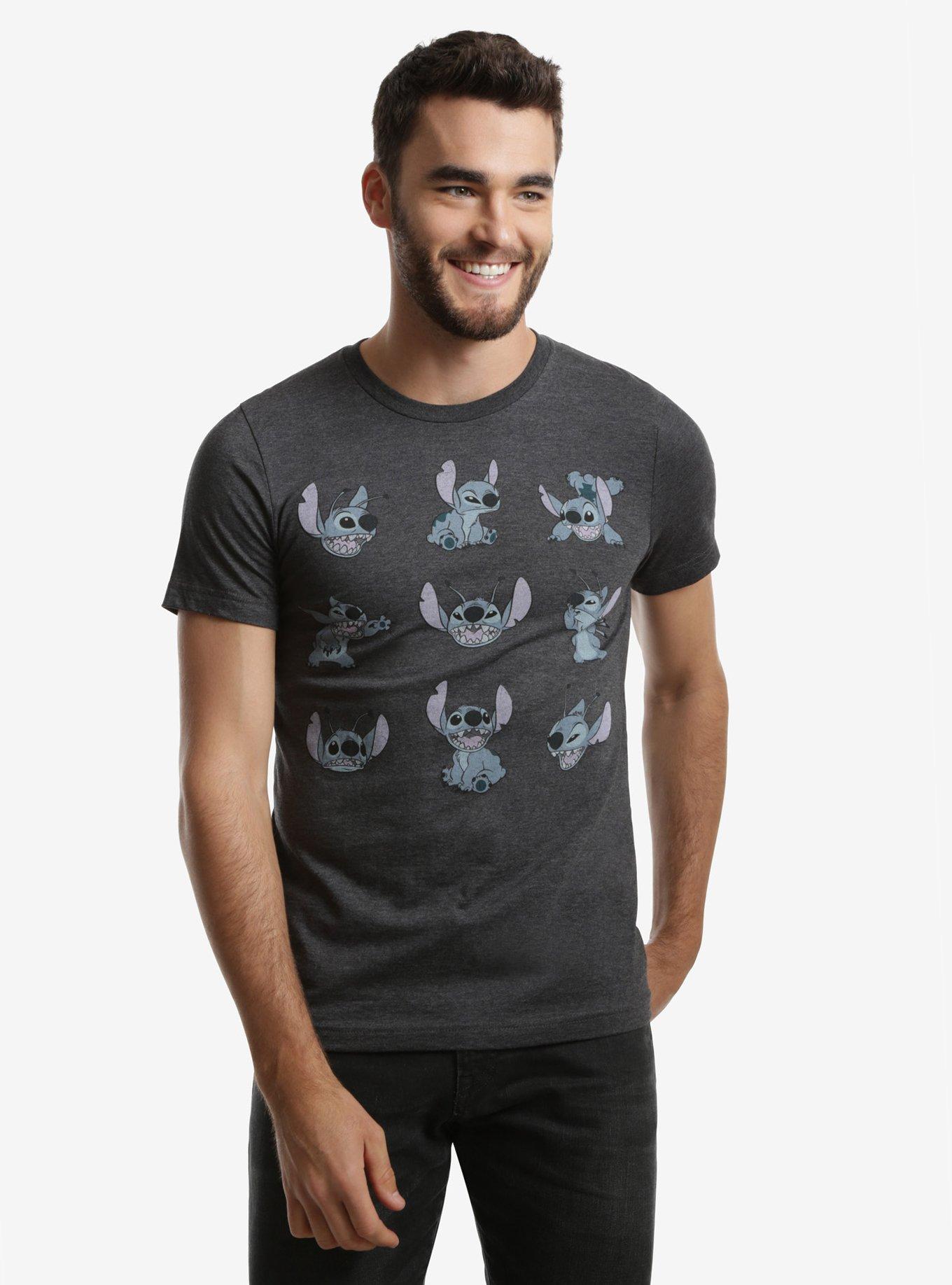 Disney Lilo & Stitch Stitch Head Grid T-Shirt, GREY, hi-res