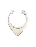 Steel Silver Triangle Faux Septum Ring, , hi-res