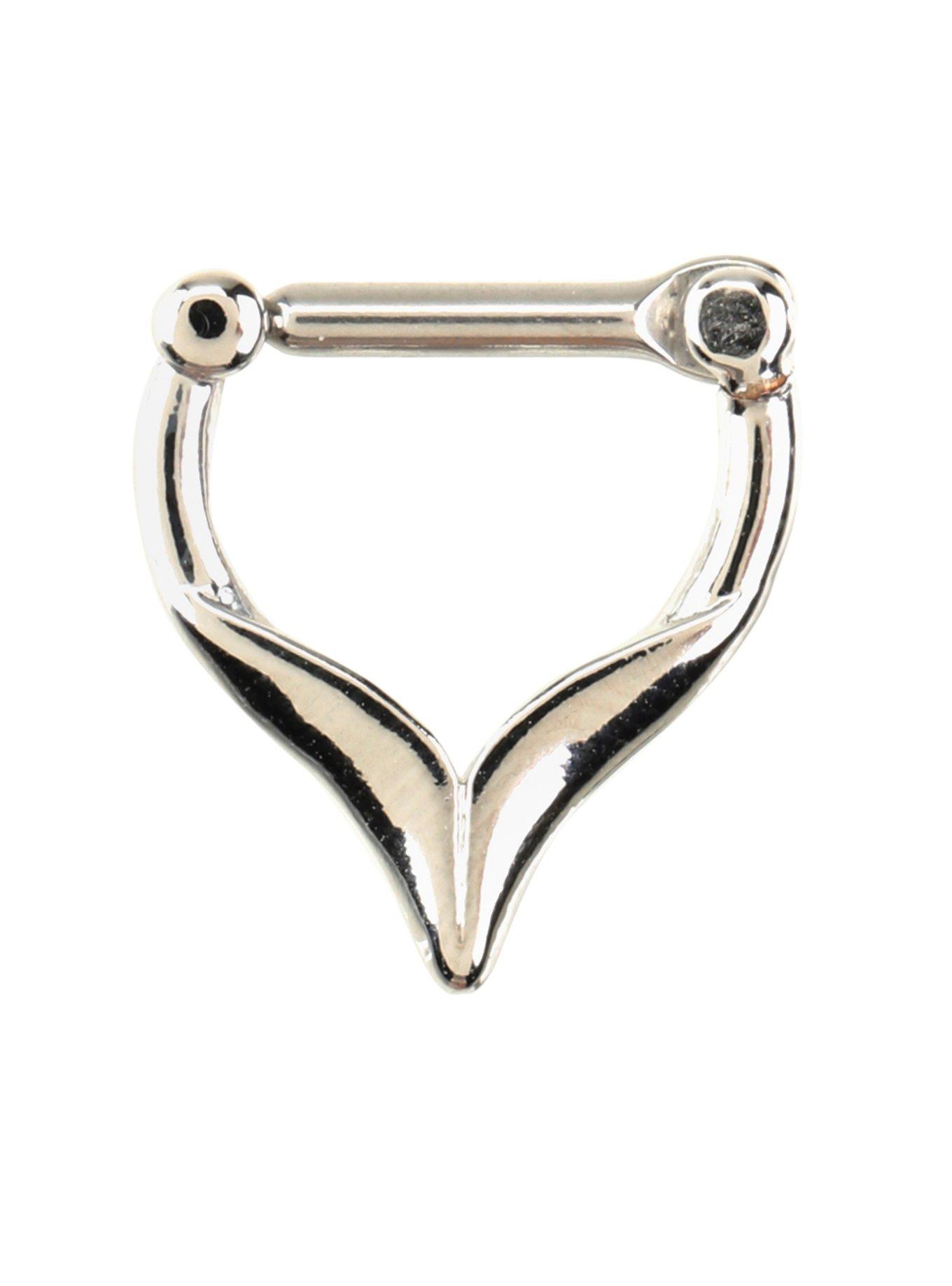 Silver Triangle Septum Clicker, , hi-res