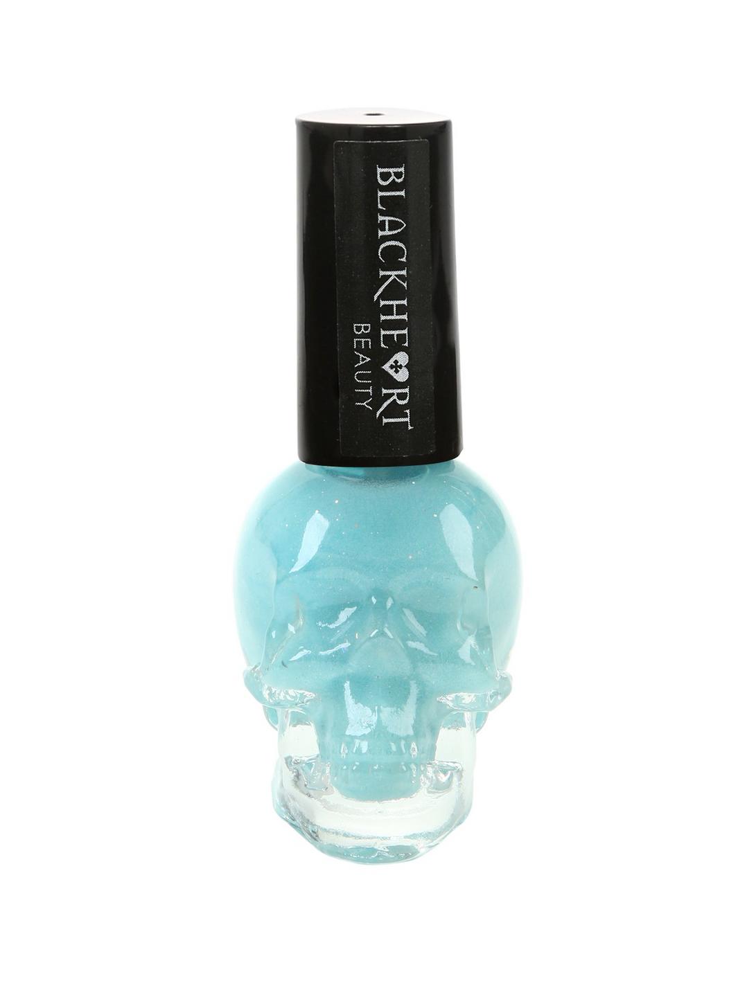 Blackheart Beauty Turquoise Sparkle Glow In The Dark Nail Polish | Hot ...