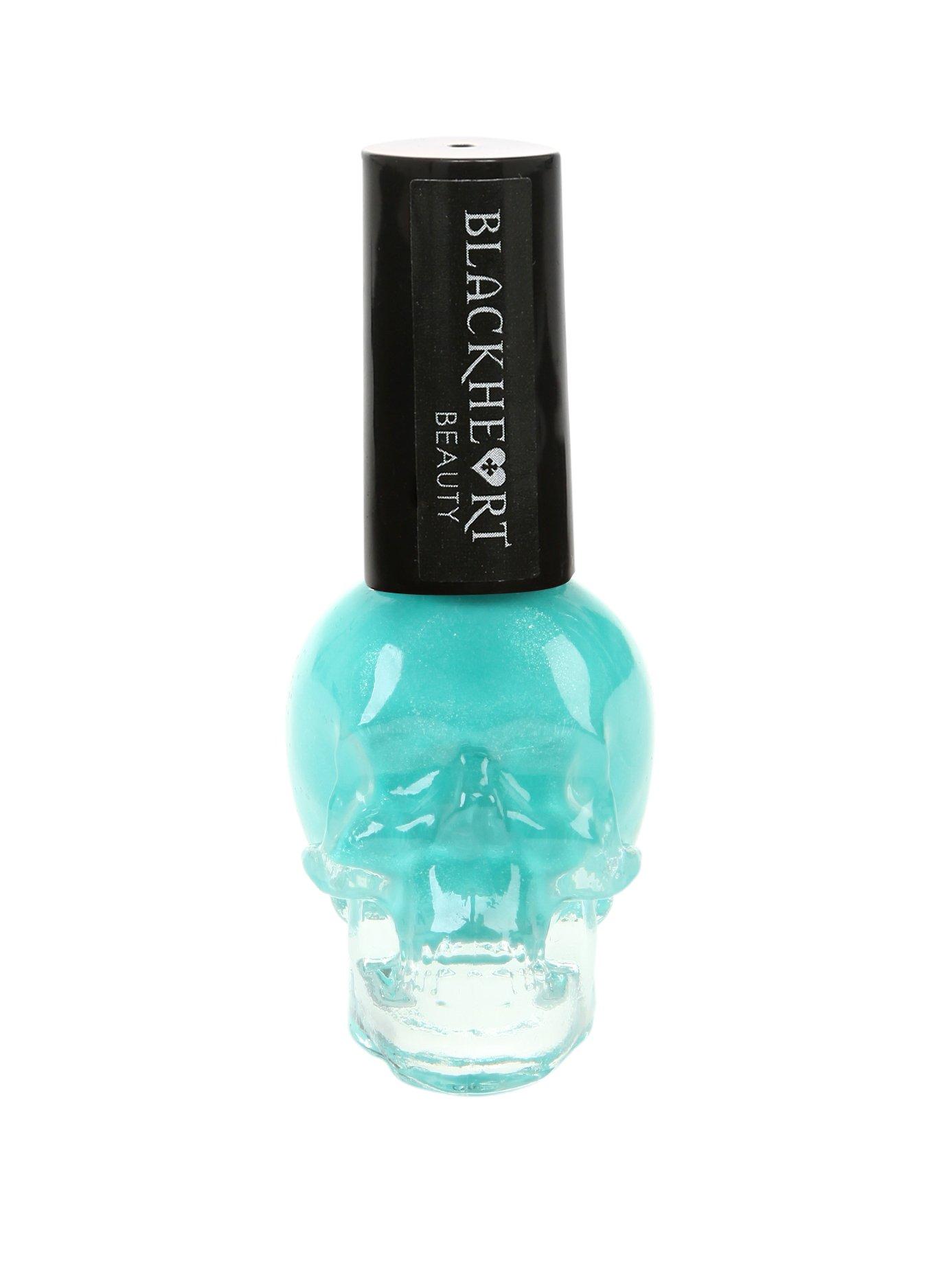 Blackheart Beauty Teal Shimmer Nail Polish, , hi-res