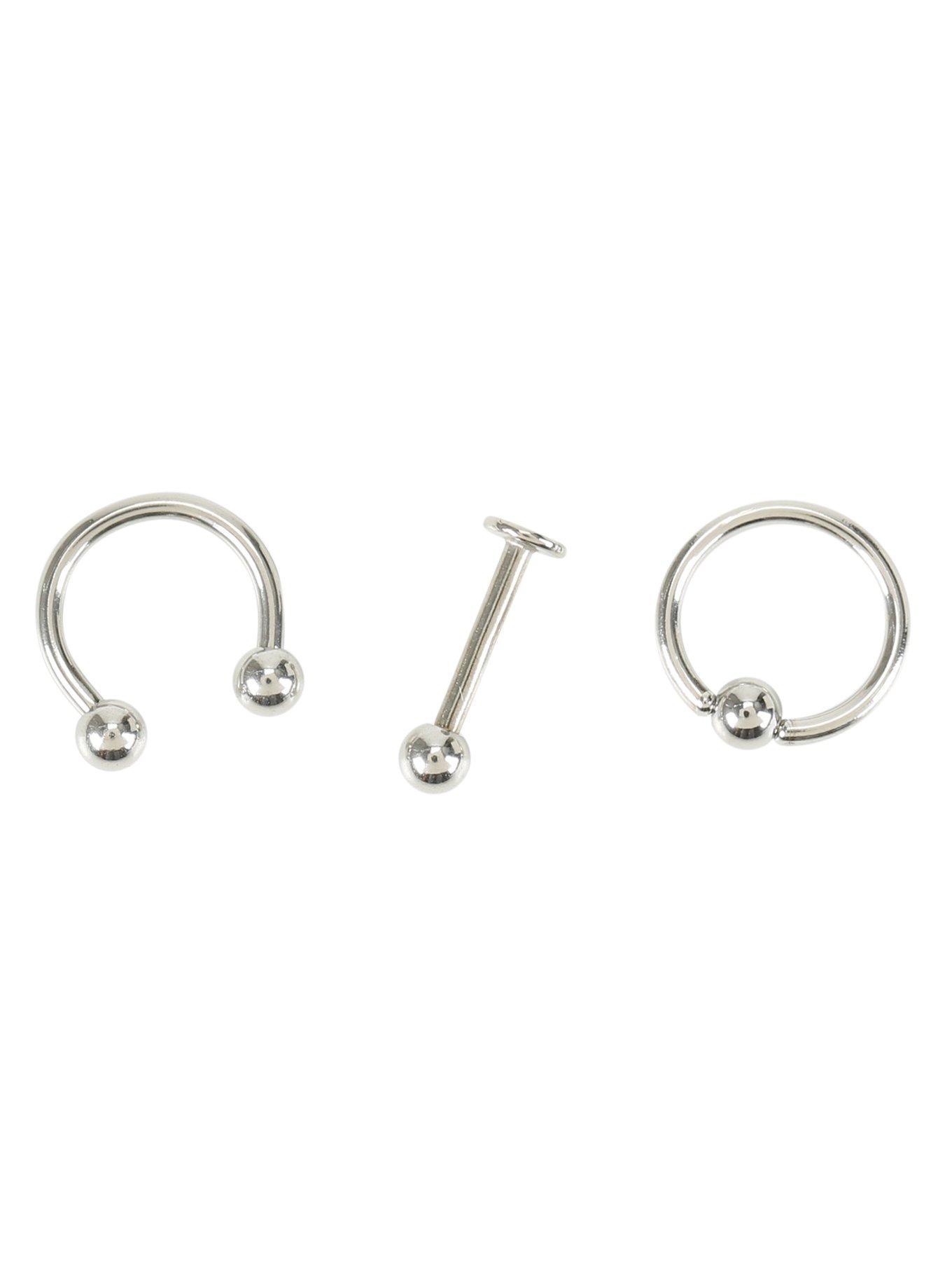 16G Steel Small Diameter Labret 3 Pack | Hot Topic