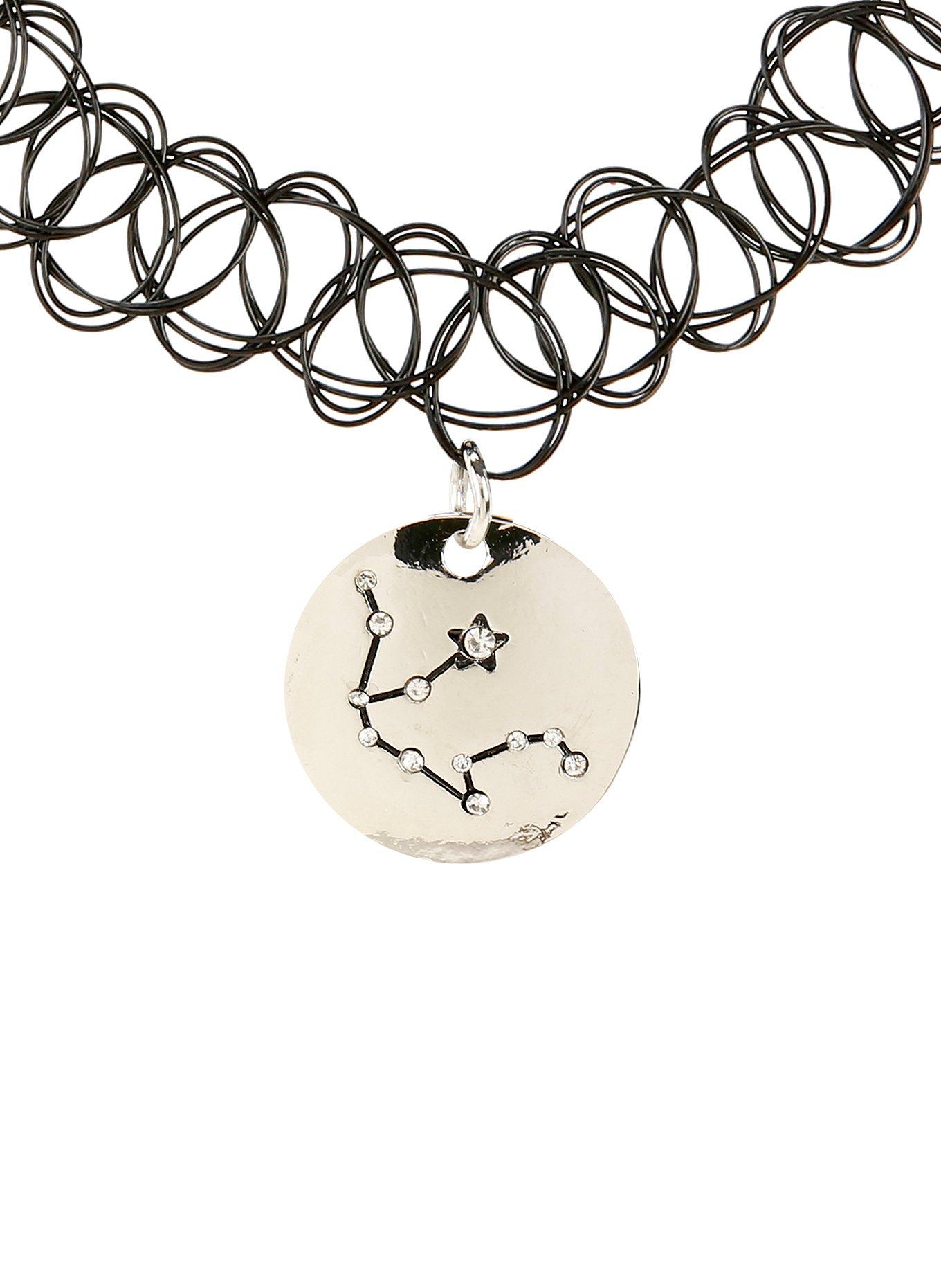 Aquarius Constellation Tattoo Choker, , hi-res