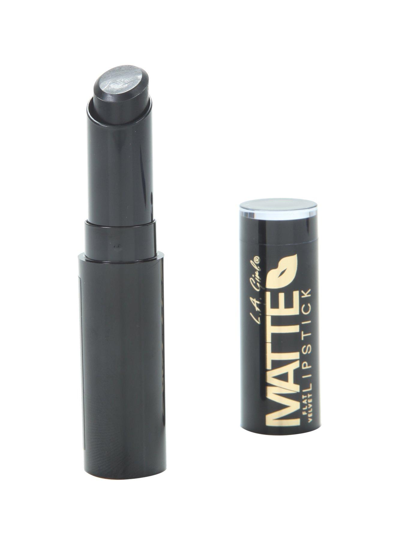 L.A. Girl Matte Flat Velvet Raven Lipstick, , hi-res