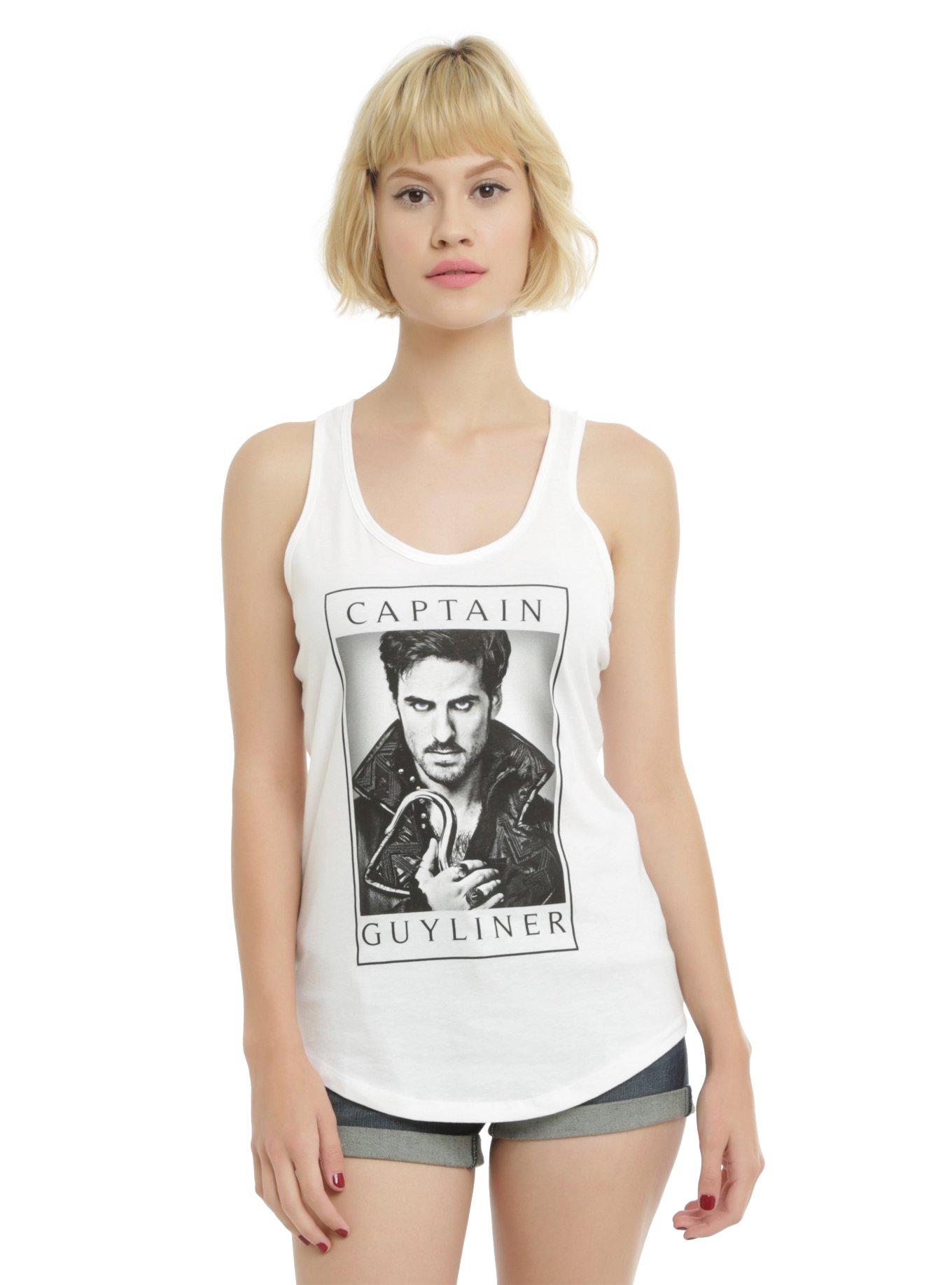 Once Upon A Time Hook Captain Guyliner Girls Tank Top, WHITE, hi-res