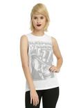 Sleeping With Sirens Skull Top Hat Girls Muscle Top, , hi-res