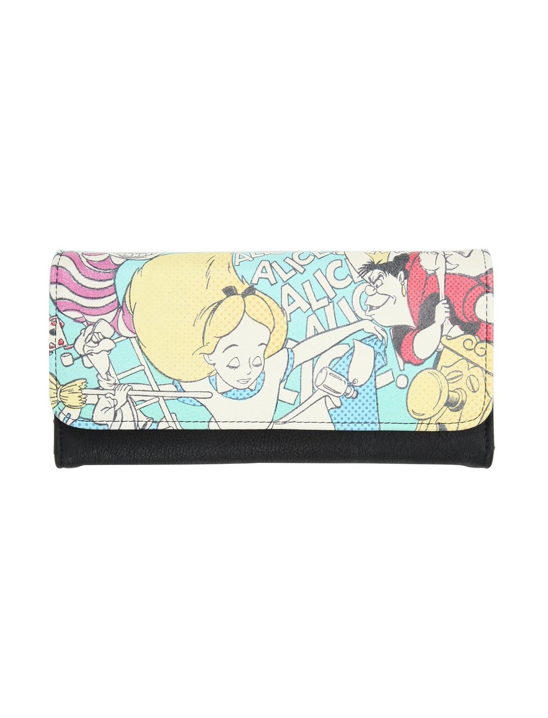 Loungefly Disney Alice In Wonderland Falling Pop Art Flap Wallet, , hi-res
