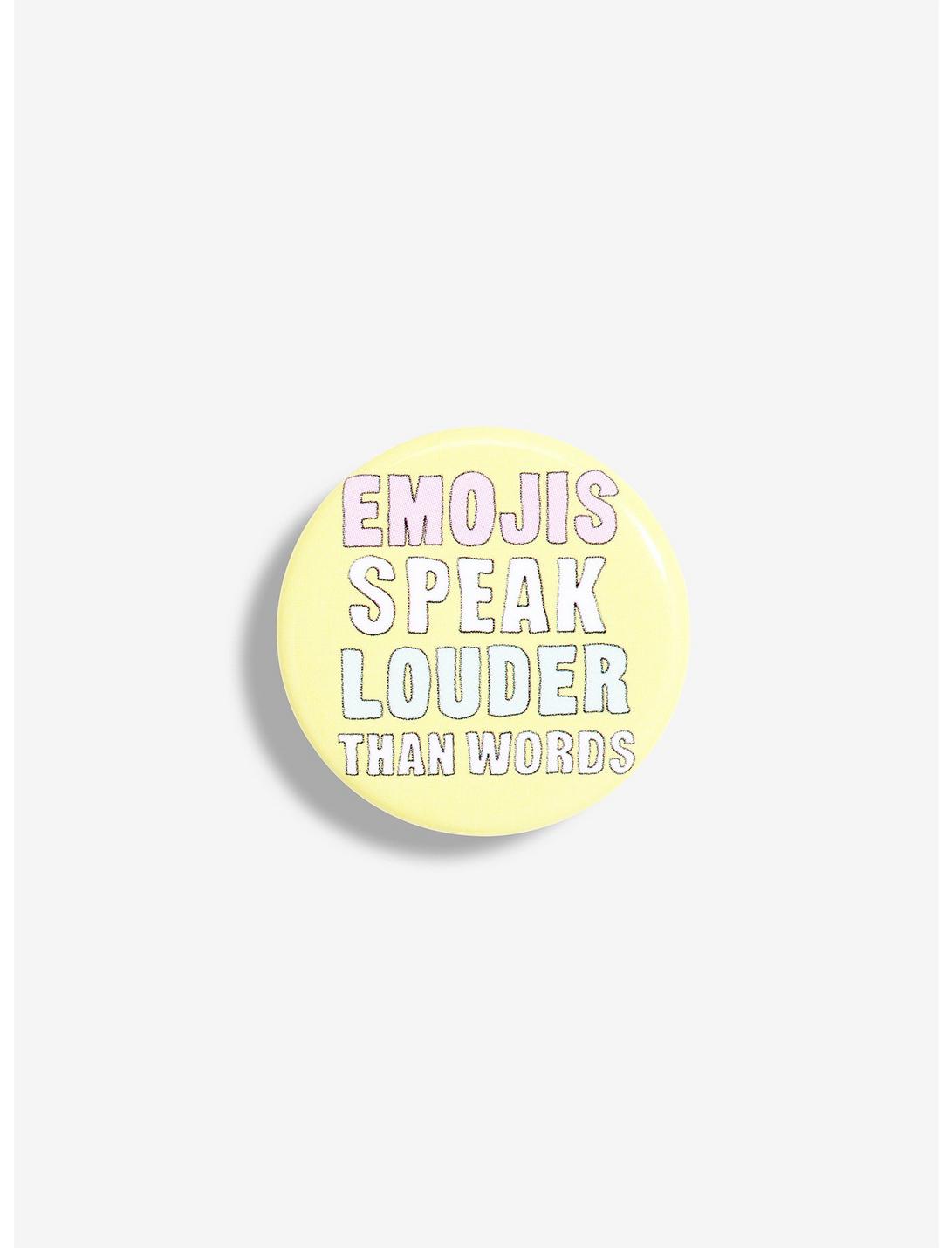 Emojis Speak Louder Than Words Pin, , hi-res