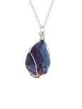 Wire Wrapped Blue Stone Necklace, , hi-res