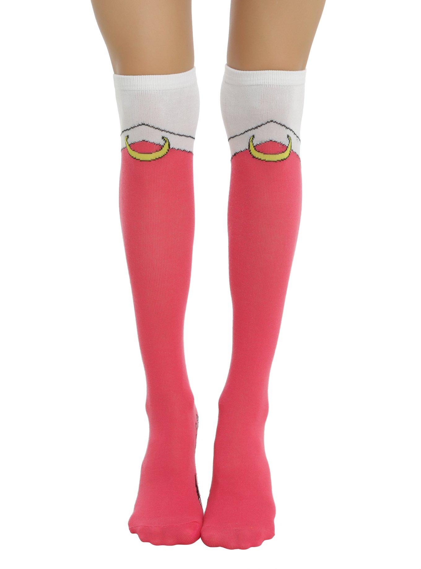 Sailor Moon Sailor Chibi Moon Pink Costume Knee Socks, , hi-res