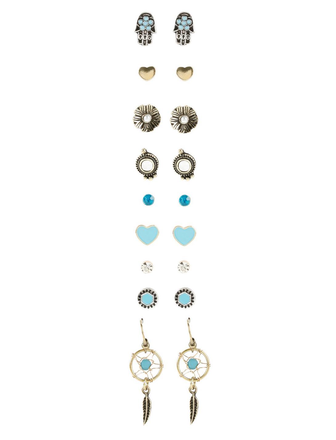 Blackheart Turquoise Accented Earring Set, , hi-res