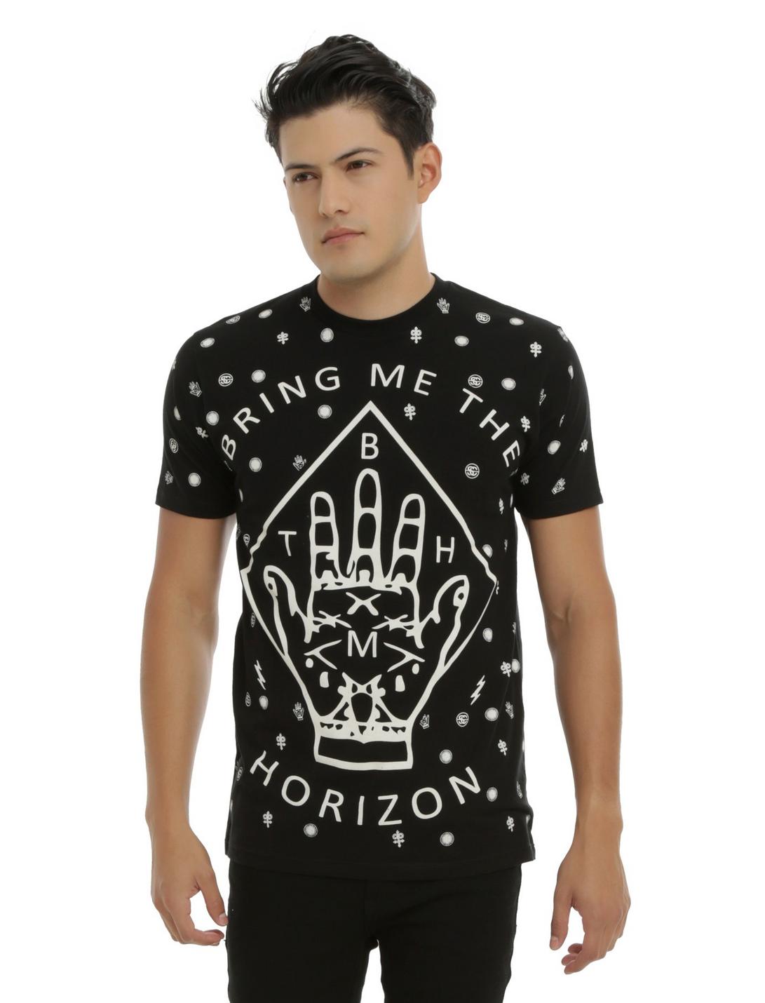 Bring Me The Horizon Diamond Hand Print T-Shirt, , hi-res