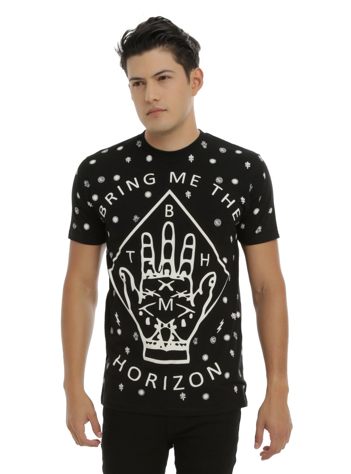 Bring Me The Horizon Diamond Hand Print T-Shirt, , hi-res