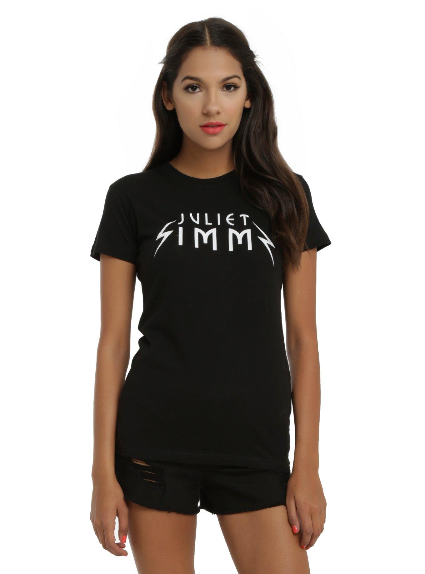 Juliet Simms Logo Girls T-Shirt, BLACK, hi-res