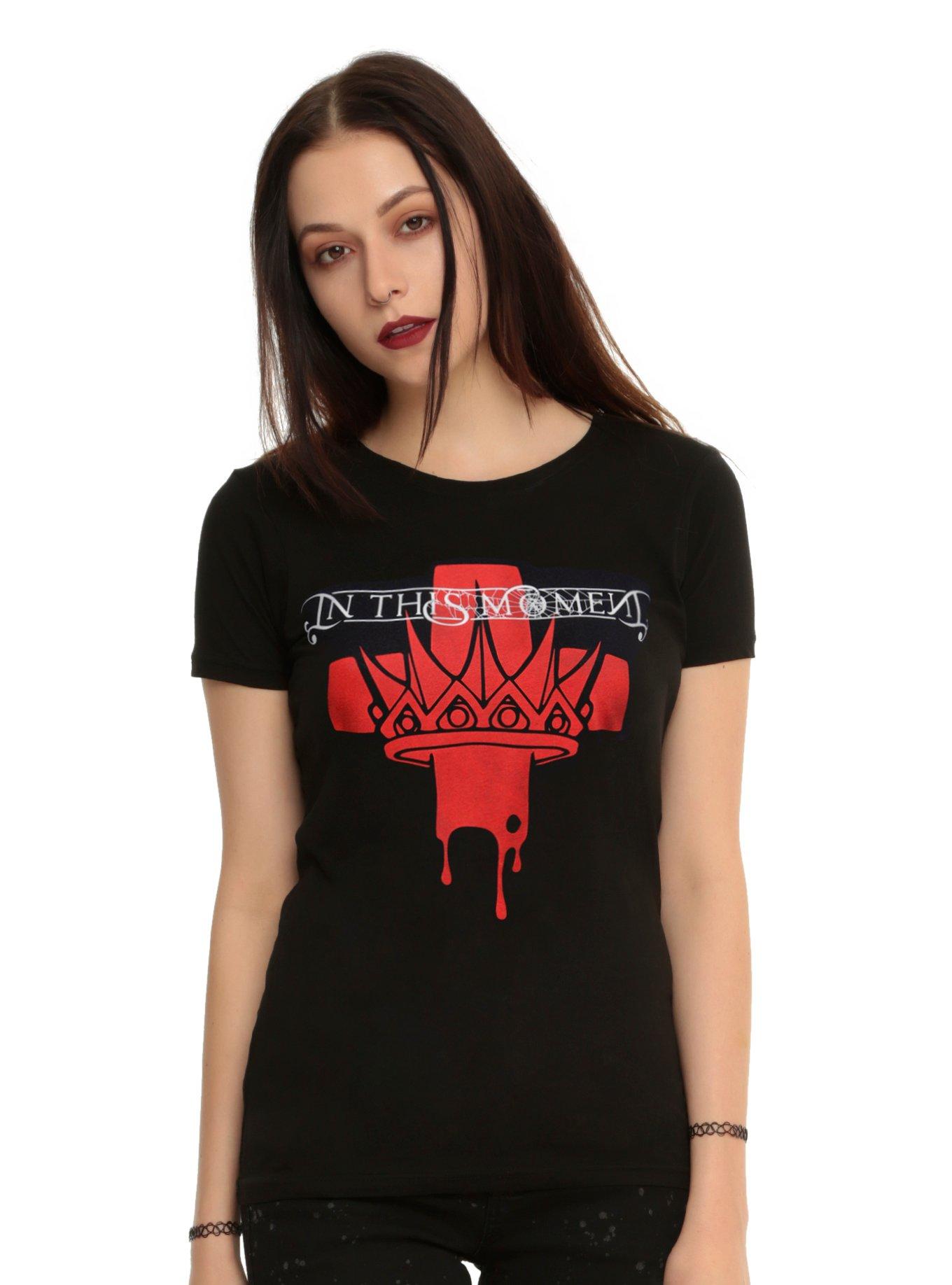In This Moment Crown Cross Girls T-Shirt, BLACK, hi-res