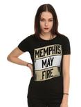 Memphis May Fire Banner Girls T-Shirt, BLACK, hi-res
