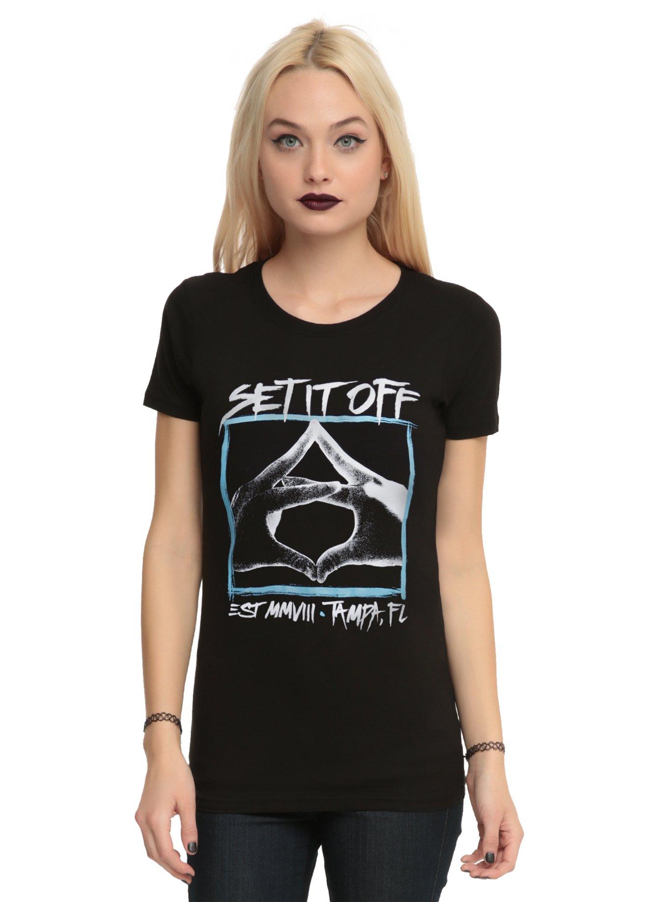 Set It Off Hands Girls T-Shirt, BLACK, hi-res