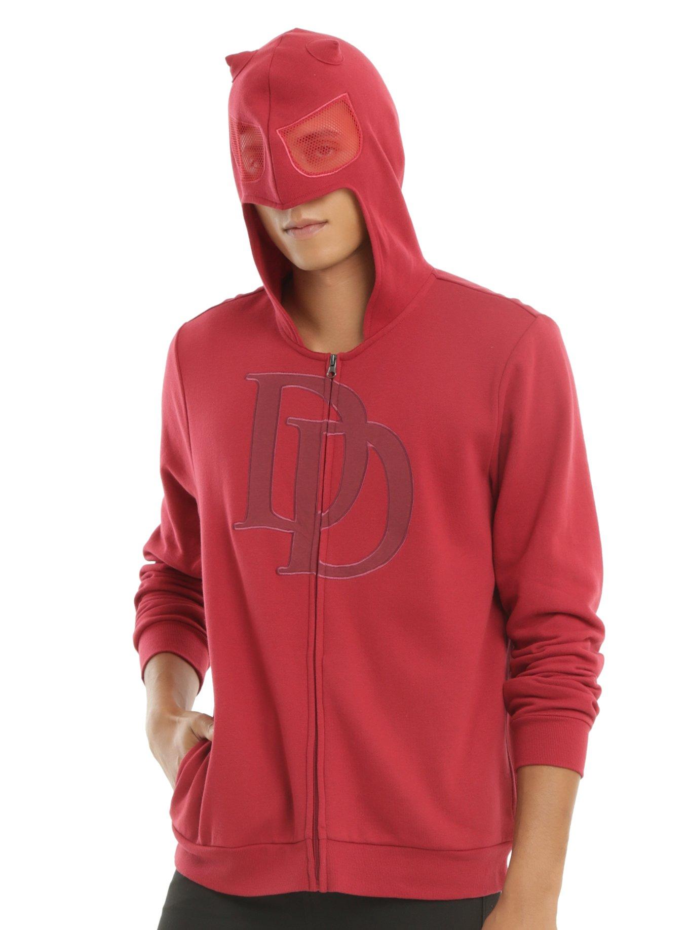 Marvel Daredevil Cosplay Hoodie, RED, hi-res