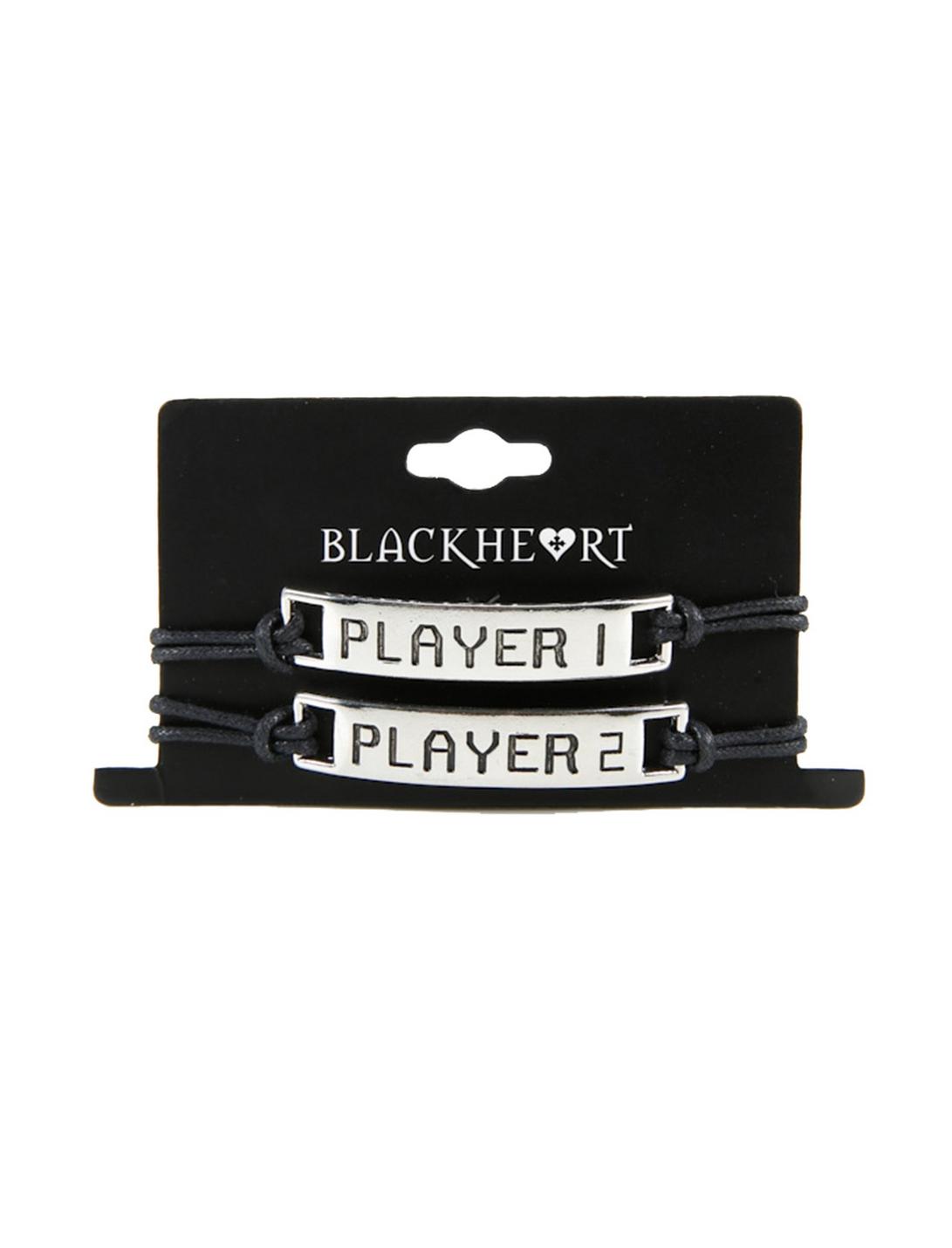 Blackheart Player 1 & 2 BFF Cord Bracelet Set, , hi-res