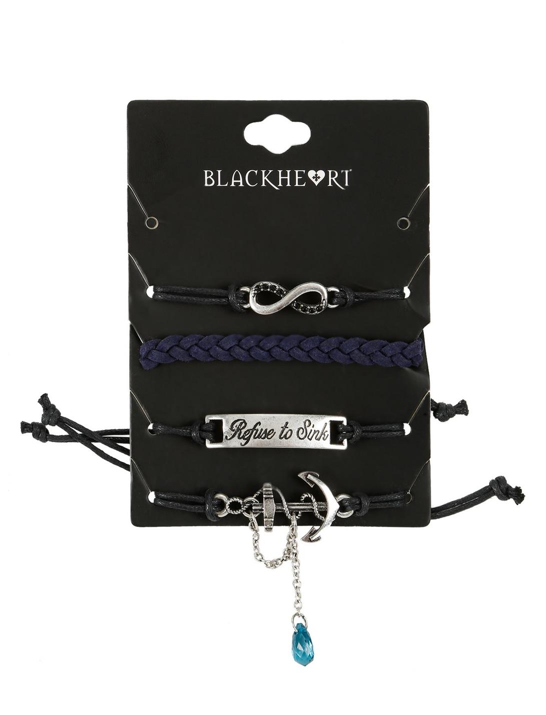 Blackheart Refuse To Sink Cord Bracelet Set, , hi-res