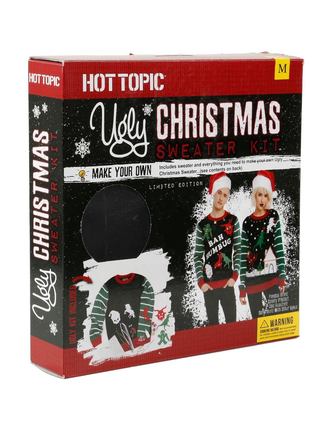 Make Your Own Ugly Christmas Sweater Kit, BLACK, hi-res