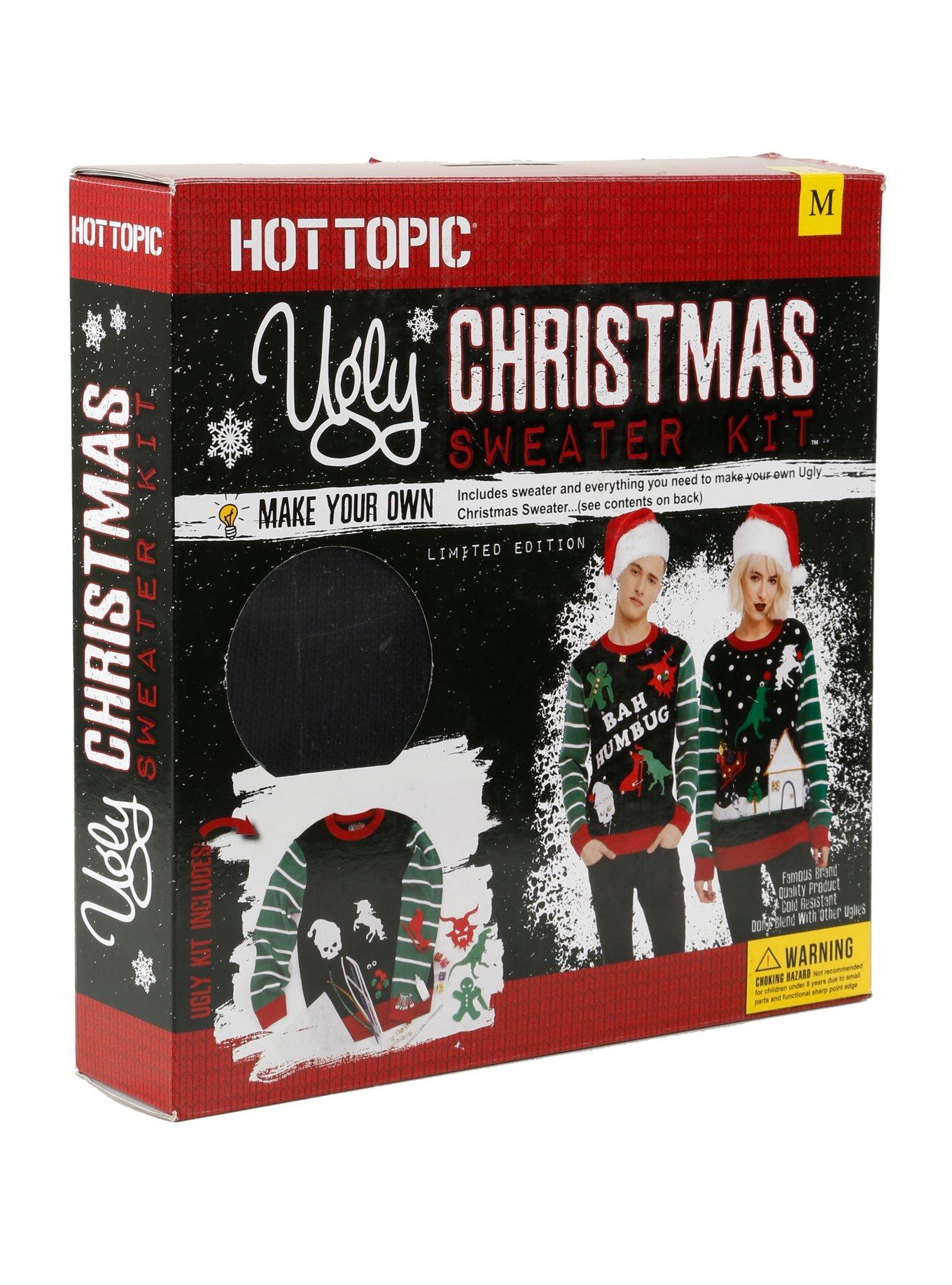 Make Your Own Ugly Christmas Sweater Kit, BLACK, hi-res