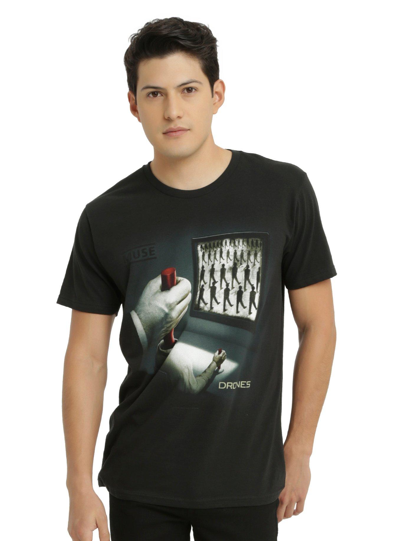 Muse Drones Cover T-Shirt, BLACK, hi-res