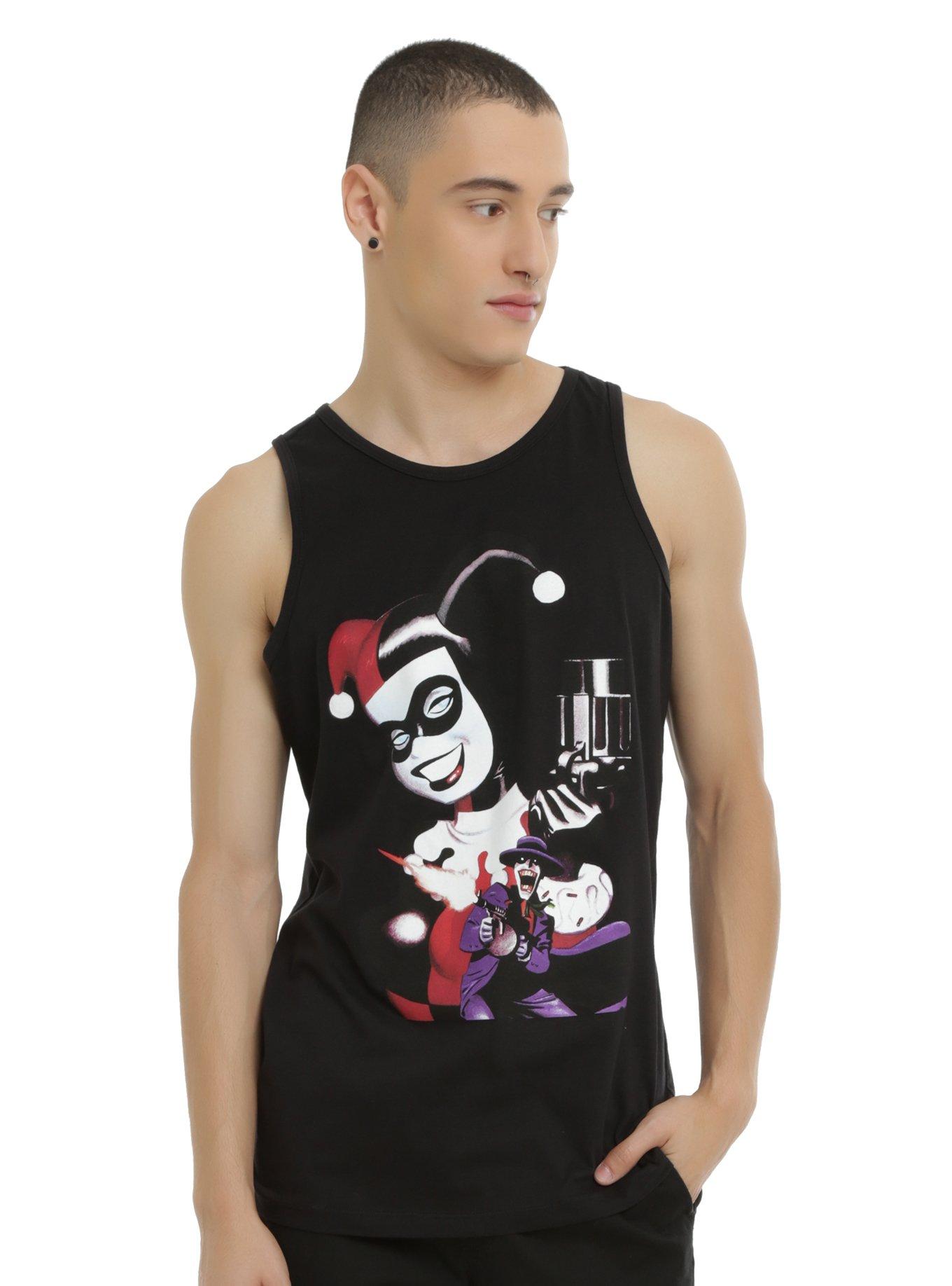 DC Comics Harley Quinn & The Joker Tank Top, BLACK, hi-res