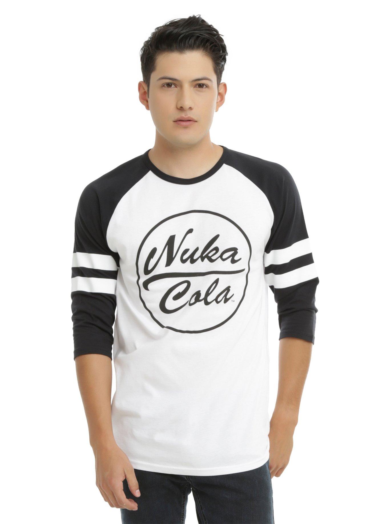 Fallout Nuka Cola Logo Raglan, WHITE, hi-res