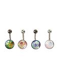 14G Steel Dragon Scale Navel Barbell 4 Pack, , hi-res