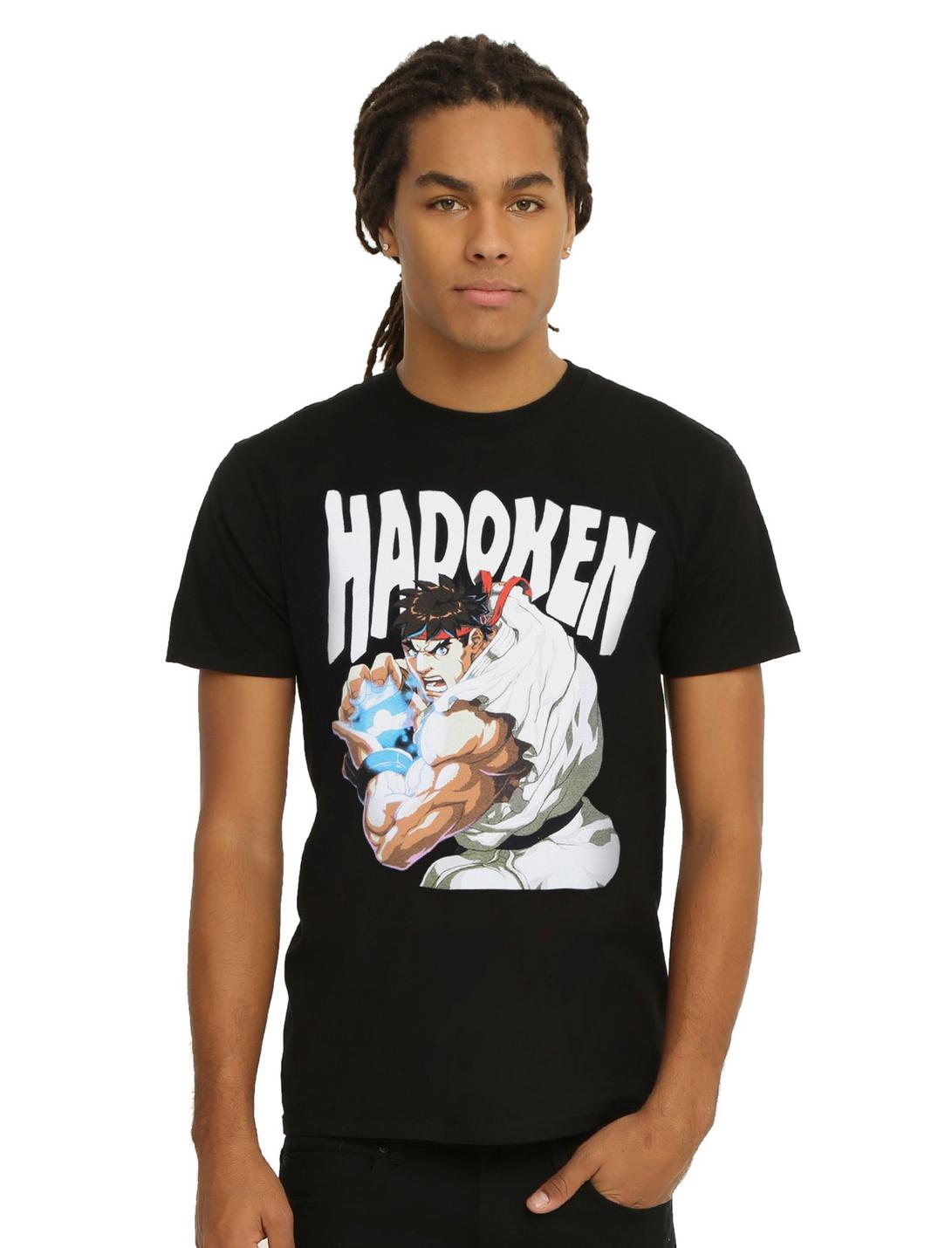 Street Fighter Ryu Hadoken T-Shirt, BLACK, hi-res