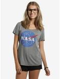 NASA Logo Womens Tee, GREY, hi-res